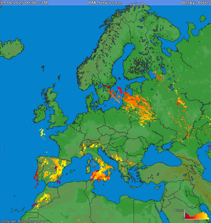 Blitzkarte Europa 20.06.2025