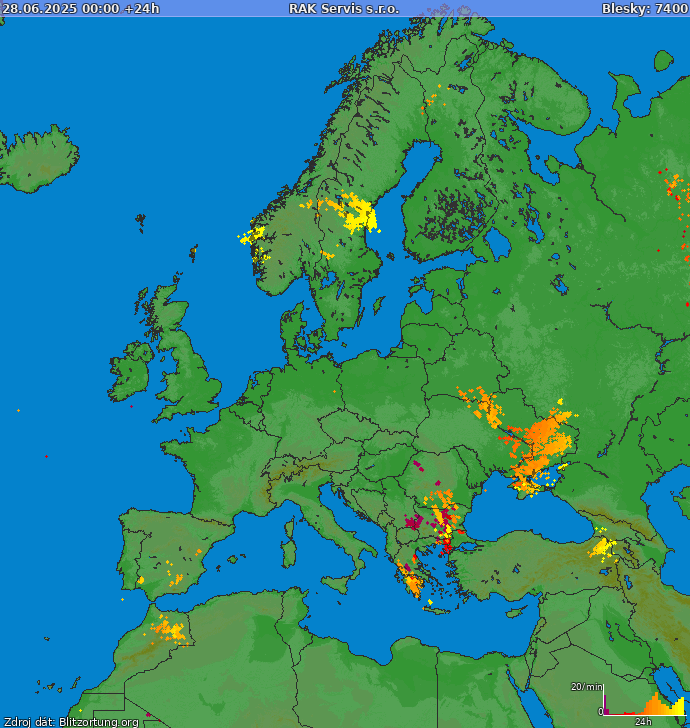 Zibens karte Europa 2025.06.29