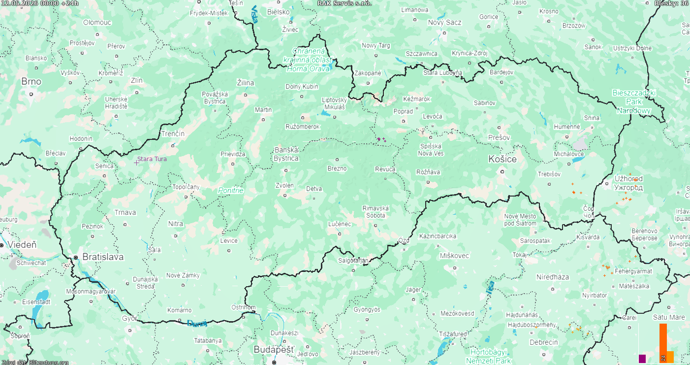 Blitzkarte Slovensko 13.05.2026